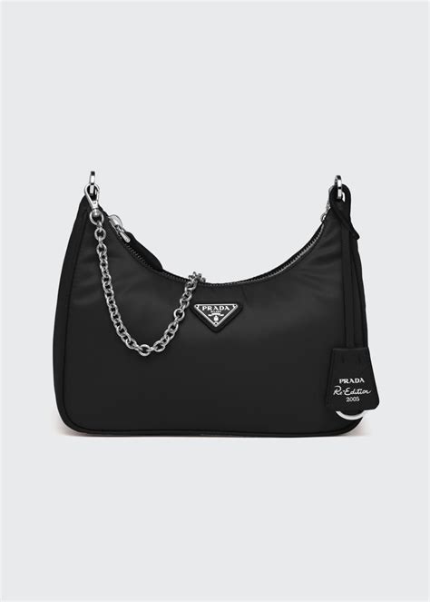 leather and nylon chain prada purse|prada original purses.